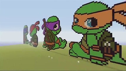 TEENAGE MUTANT NINJA TURTLES TMNT - MINECRAFT PIXEL ART