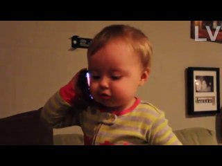 Funny Baby Talks to Dad on Phone | Funny Speaking
