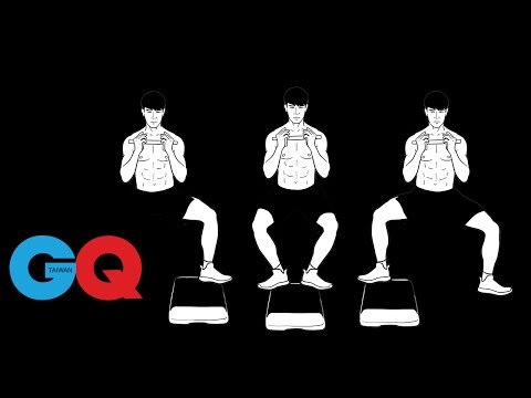 GQ active-循環運動part2-負重深蹲左右橫移