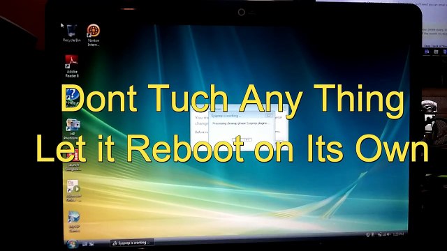 HP Povilion DV5 Laptop Factory Reset Windows Vista