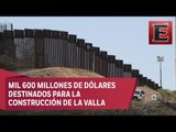 Cámara de Representantes de EU autoriza fondos para muro con México