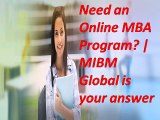 Need an Online MBA Program  MIBM Global is your answer in India