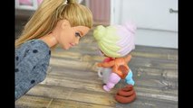 LOL Surprise Dolls Poop On The Floor When Barbie Babysits! - Barbie Videos