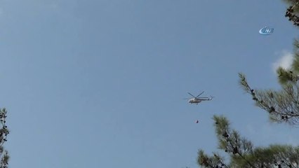 Hatay'da Orman Yangınına Havadan Söndürme Çalışmaları