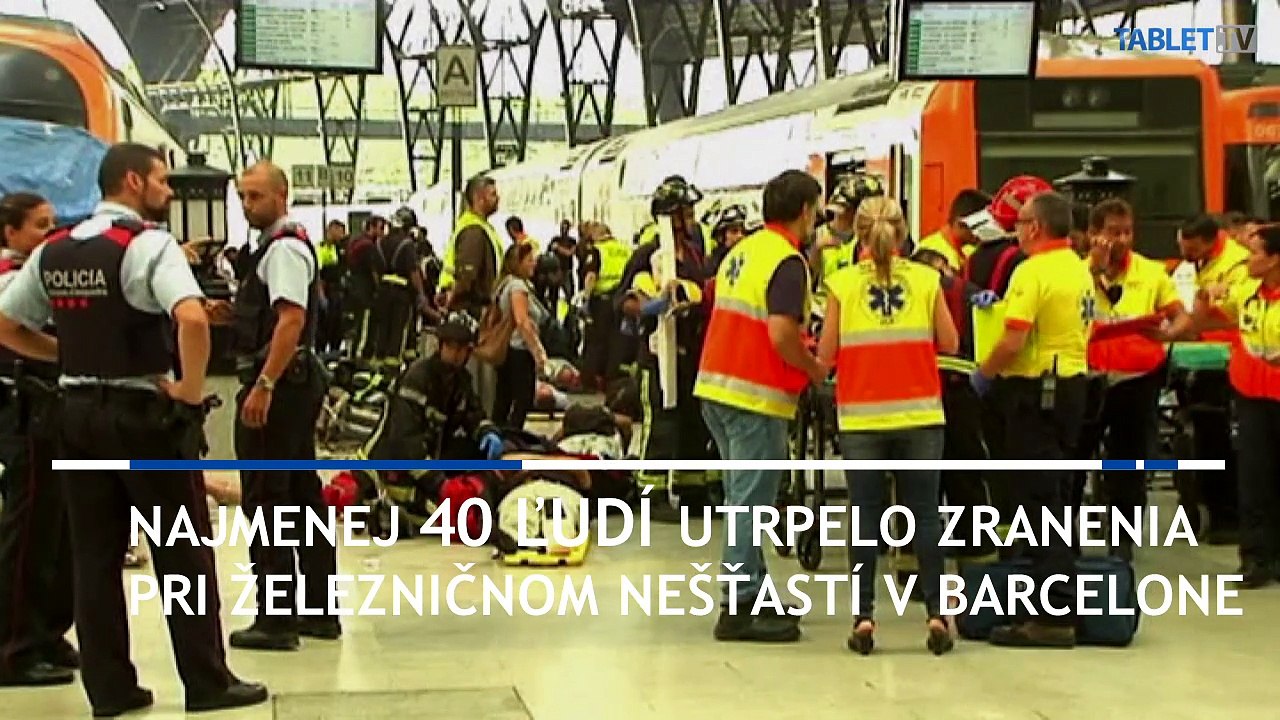 Havária prímestského vlaku v Barcelone: Zranených ošetrujú priamo na náštupištiach