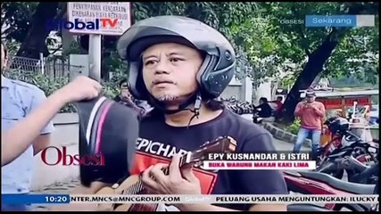 Epy Kusnandar Buka Warung Kaki Lima