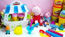 Et crème papa pour obtient de la glace dans enfants parc porc jouer coincé le le le le la jouets Tunnel peppa doh