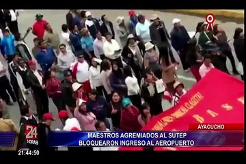 Maestros en huelga intentaron tomar aeropuerto de Arequipa
