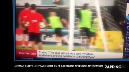 Neymar quitte l’entraînement du FC Barcelone après une altercation avec un coéquipier (Vidéo)