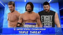 WWE 2K17 AJ Styles Vs Chris Jericho Vs Kevin Owens WWE US Championship