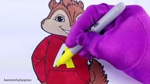 Actividad y niño ardillas para colorear para divertido Niños página el niños pequeños Alvin alvin