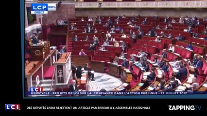 Assemblée nationale : Les députés LREM rejettent par erreur un article qu’ils avaient validé ! (vidéo)