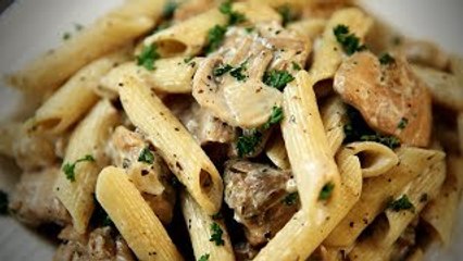 Download Video: Creamy Mushroom Chicken Pasta | Pasta Recipes | Italian Food | Chicken & Mushroom Pasta by Neelam