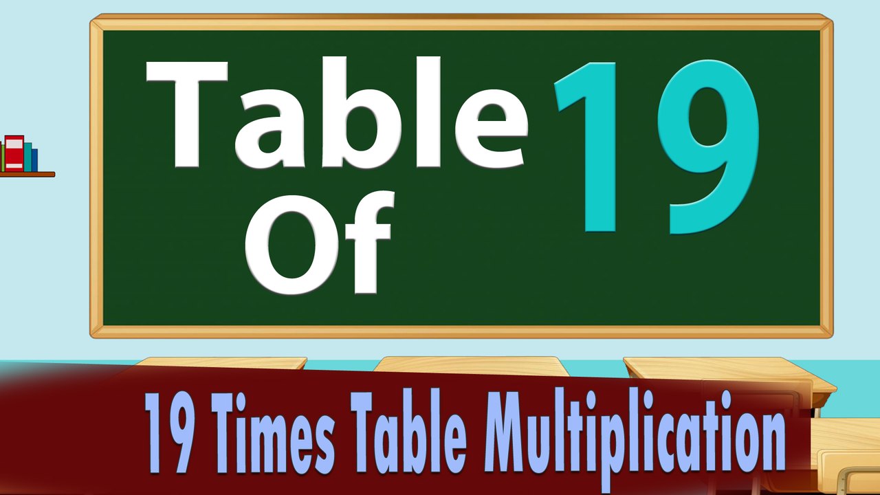 19 Times Table Multiplication | Learn 19x Table | Learn Nineteen ...