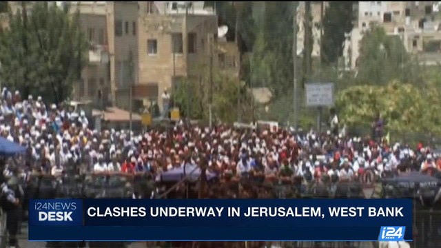 i24NEWS DESK | Clashes underway in Jerusalem, West Bank | Friday, July 28th 2017