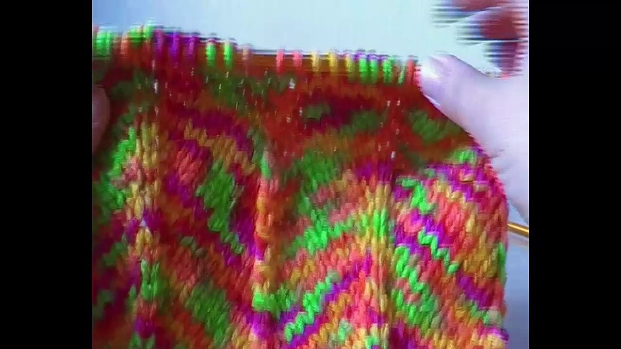 Zig-zag muster stricken