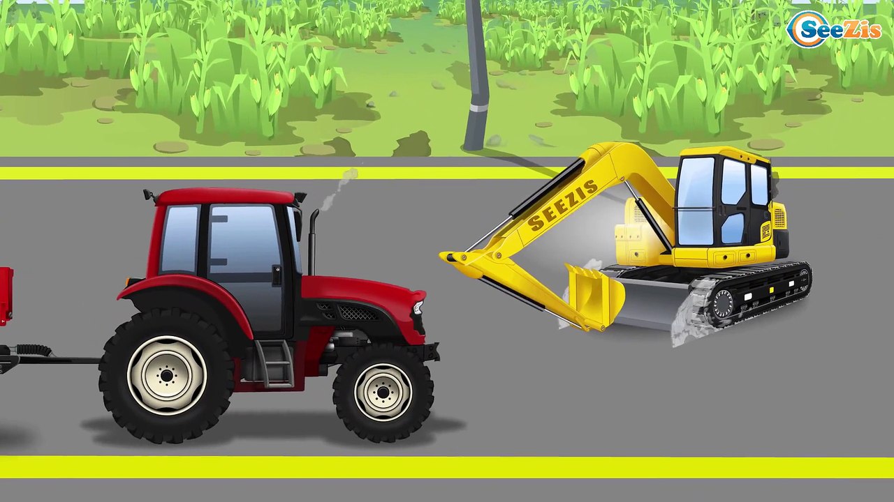 Real Diggers Trucks with Giant Crane - Construction EXCAVATOR Vehicles ...