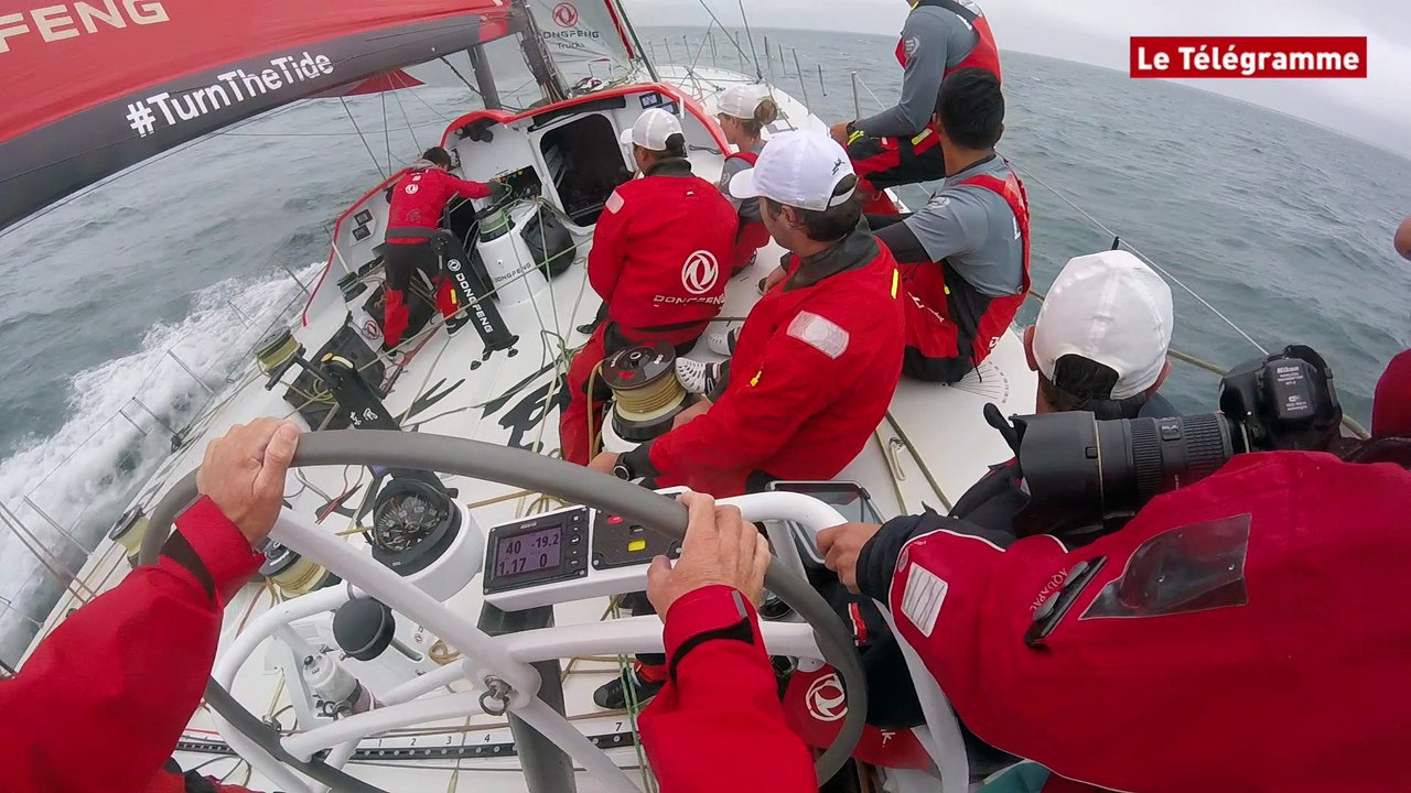 Voile. Volvo Ocean Race. Dongfeng en entraînement