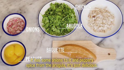 Naked model & chef Franco Noriega’s Peruvian Peach Sandwich