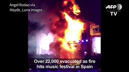 Huge fire at Spain music festival prompts exodus