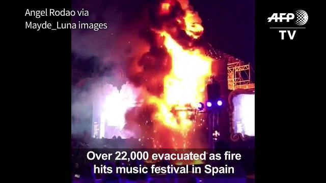 Huge fire at Spain music festival prompts exodus