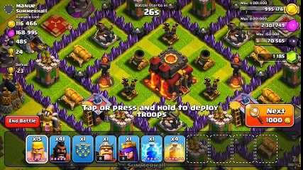 Clash of Clans - Defenseless Champion #14  Hogs vs. TH10s