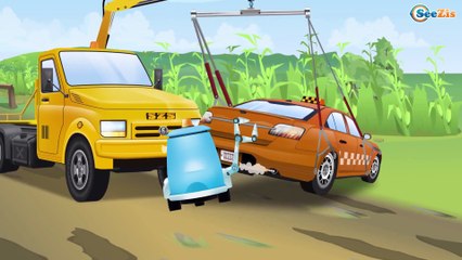 NEW Kids Ambulance Car Rescue on the Road with Police Car - Cars & Trucks Cartoon for children