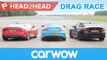 Audi RS5 Vs BMW M4 Vs Mercedes-AMG C63S Drag and Race