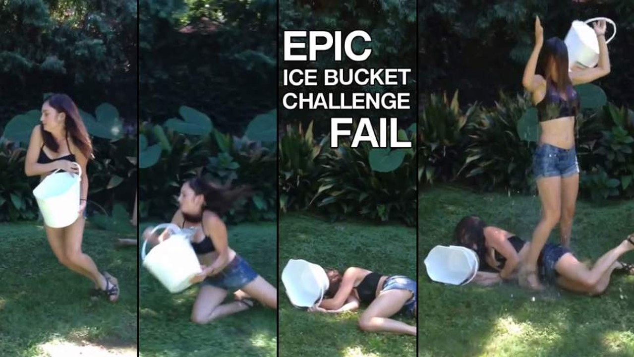 Los videos mas chistosos del mundo - El reto de agua fria Ice Bucket sale MAL!