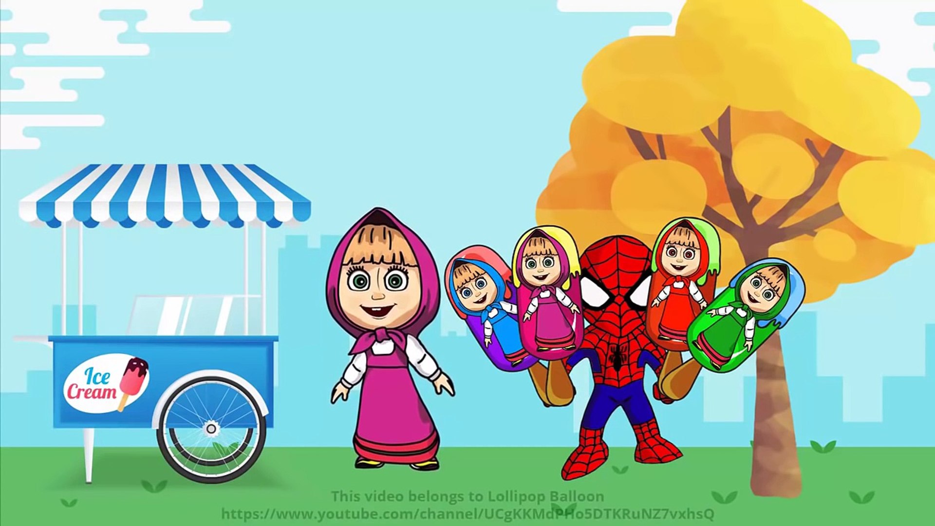 بيتاجول أقنعة يحب ماشا مع الرجل العنكبوت الرسوم المتحركة للأطفال -  Dailymotion Video