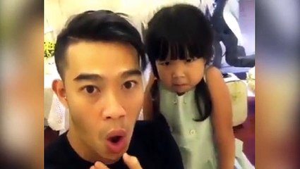 Bố cùng con gái nhỏ diễn hài cực kỳ dễ thương và đáng yêu