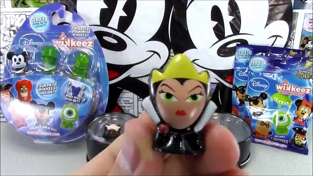 Disney Wikkeez Blind Bags SURPRISE + Mickey Mouse Wikkeez Tin Case Disney Pixar Toys Unbox