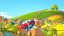 Ambulancia coches carrera dibujos animados coches de carreras en una ambulancia