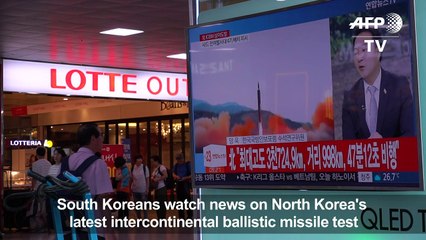 South Koreans react to news on N.Korea missile test