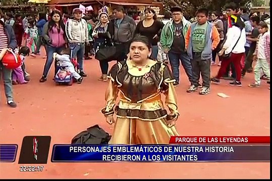 Personajes de nuestra historia reciben al público en el Parque de las Leyendas