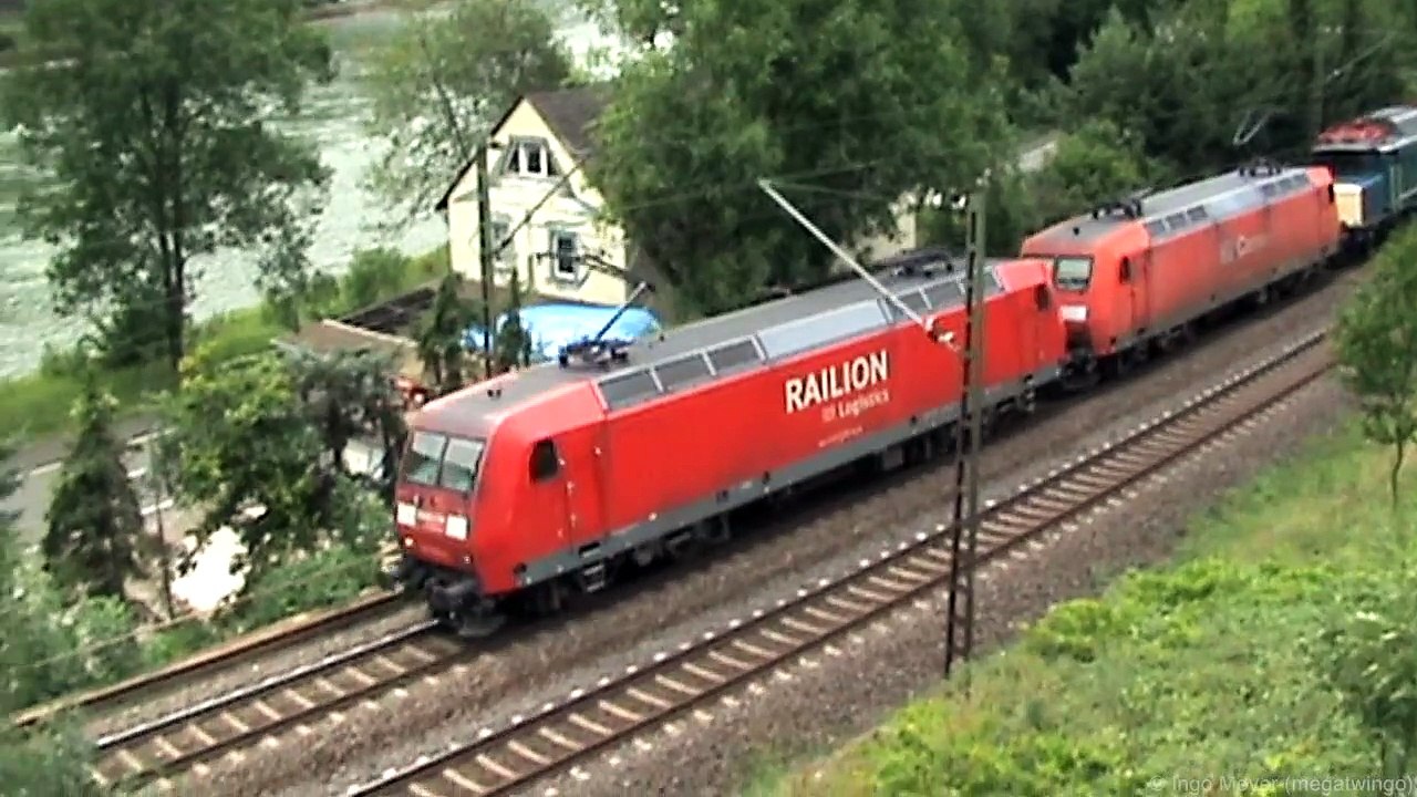 Bahnen zwischen Loreley und Roßsteintunnel Teil 03,ECC185,3x145,Railpool E186,185,151