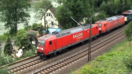 Bahnen zwischen Loreley und Roßsteintunnel Teil 03,ECC185,3x145,Railpool E186,185,151