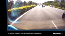 Un accident de moto impressionnant à Singapour, la vidéo choc