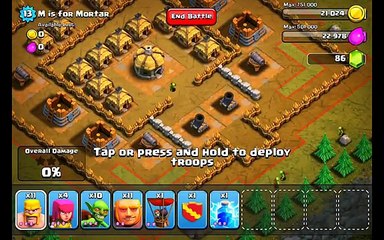 Clash of Clans Level 13 - M is for Mortar