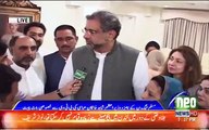 Nominated Prime Minister Shahid Khaqan Abbasi's Media Talk