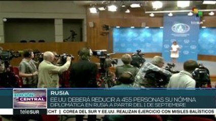 Cancillería rusa ordenó reducción de diplomáticos en embajada de EEUU