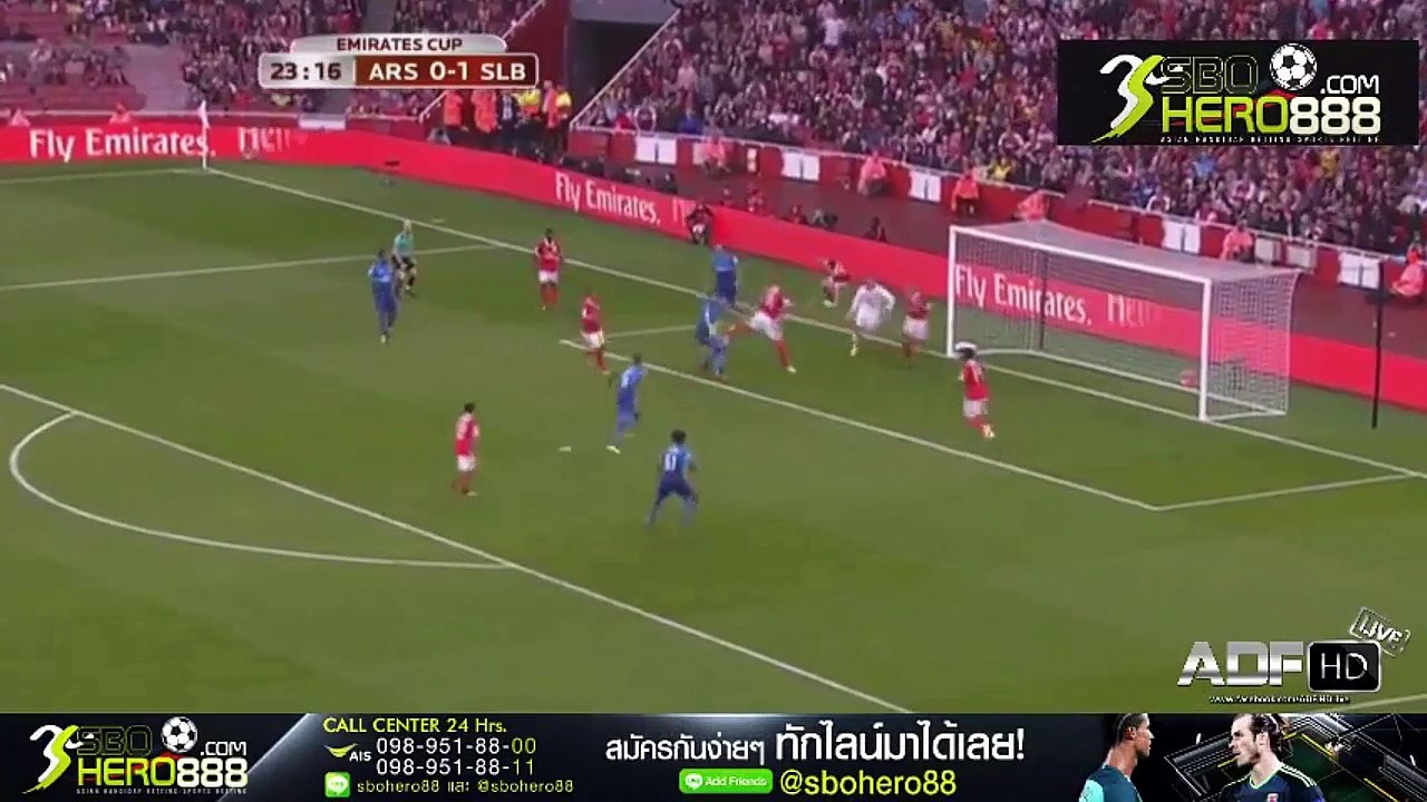 Theo Walcott Goal HD - Arsenal 1-1 SL Benfica Emirates Cup 29.07.2017