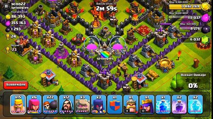 Clash of Clans - Defenseless Champion #18  Defense Replays...
