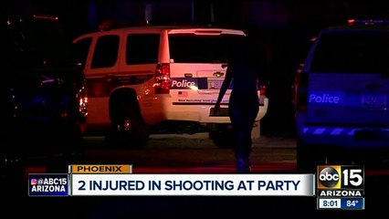 Two hurt after drive-by shooting at Phoenix party, search for suspect underway