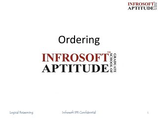 Episode 44 - Ordering (Logical Reasoning) - StudentSuperStars.com Virtual University