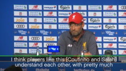 Klopp salutes brilliant understanding between Coutinho and Salah