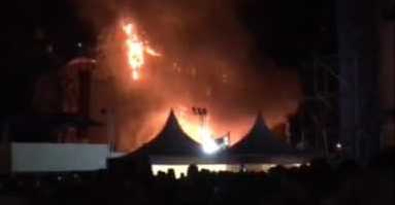 Tomorrowland Festival Stage in Barcelona Goes Up in Flames