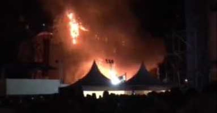 Tomorrowland Festival Stage in Barcelona Goes Up in Flames