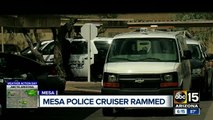 Authorities search for suspect who hit police cruiser in Mesa