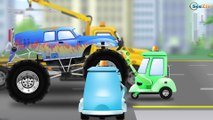 The Blue Monster Truck and Racing Cars - Challenge Race in the City | Kids Cartoons